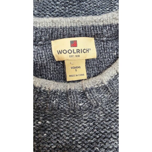 WOOLRICH Vintage Heathered Gray Knit Sweater With Cardinal Bird Embroidery - Picture 8 of 10